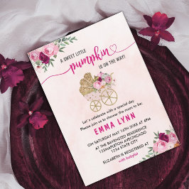 Um Pequeno Convite Para Chá de fraldas De Menina D