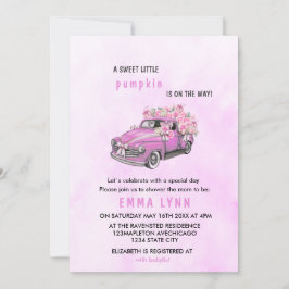 Um Pequeno Convite Para Chá de fraldas De Menina D