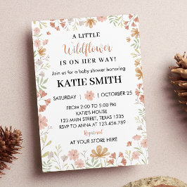 Um Pequeno Convite Para Chá de fraldas De Rapariga