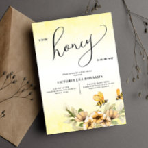 Um pequeno convite para Chás de fraldas de abelhas