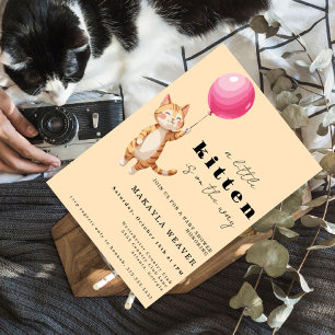 um pequeno convite para Chás de fraldas de gatinho