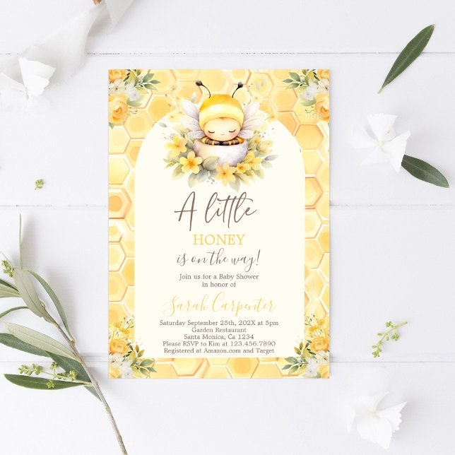 Um Pequeno Convite Para Chás de fraldas De Mel (Criador carregado)