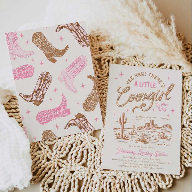 Um pequeno convite para Chás de fraldas de vaquinh (Criador carregado)