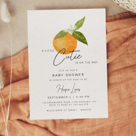 Um pequeno convite para laranjas de Chá de fraldas