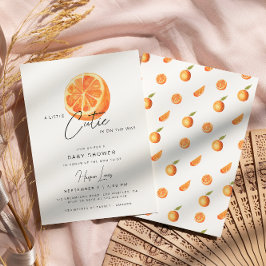 Um pequeno convite para laranjas de Chá de fraldas