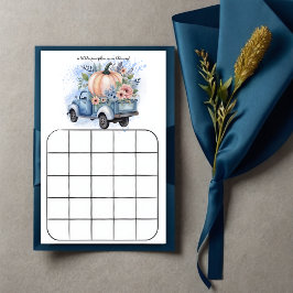 Um Pequeno Jogo de Bingo de Aquarela Azul de Camin