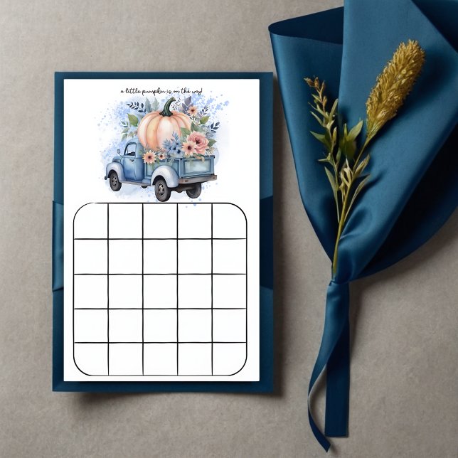 Um Pequeno Jogo de Bingo de Aquarela Azul de Camin (Criador carregado)