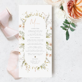 Um Pequeno Menu de Chá de fraldas de Bebê de Flor