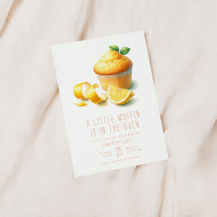 Um Pequeno Muffin Está No Convite Para Chá de fral