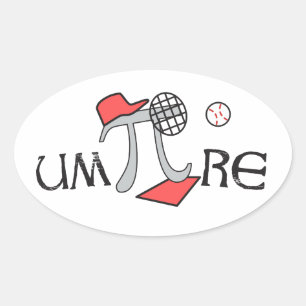 um-Pi-re - Adesivos de símbolo Pi de árbitro engra