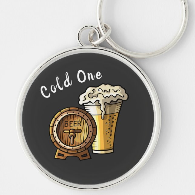 Um Porta-Chaves de Cerveja Gelada (Frente)