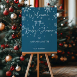 Um Poster de boas-vindas com um pequeno floco de n