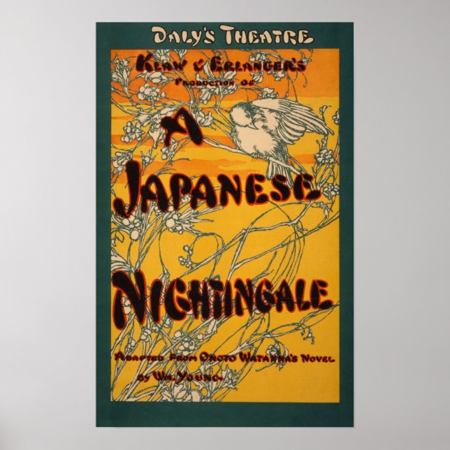 Um Poster de Brincadeira Teatral Japonês (Frente)