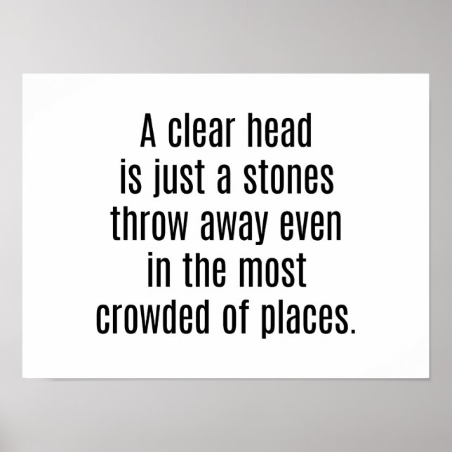 Um Poster de Cabeça Limpa (Frente)