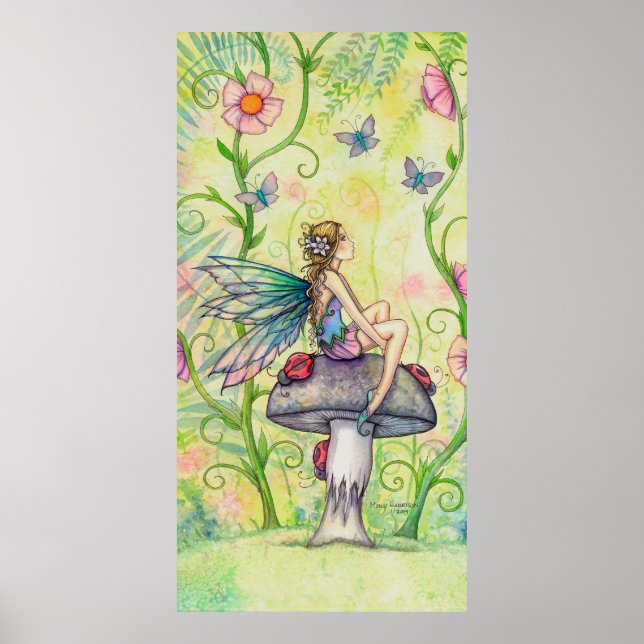 Um Poster de Fada e Joaninhas de um Lugar Feliz 26 (Frente)