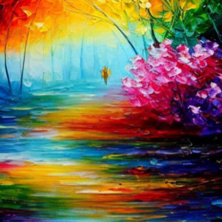 Um Poster de Jornada Colorida