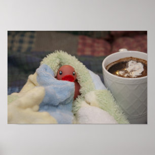 Um Poster de Noite Cozy Ducky