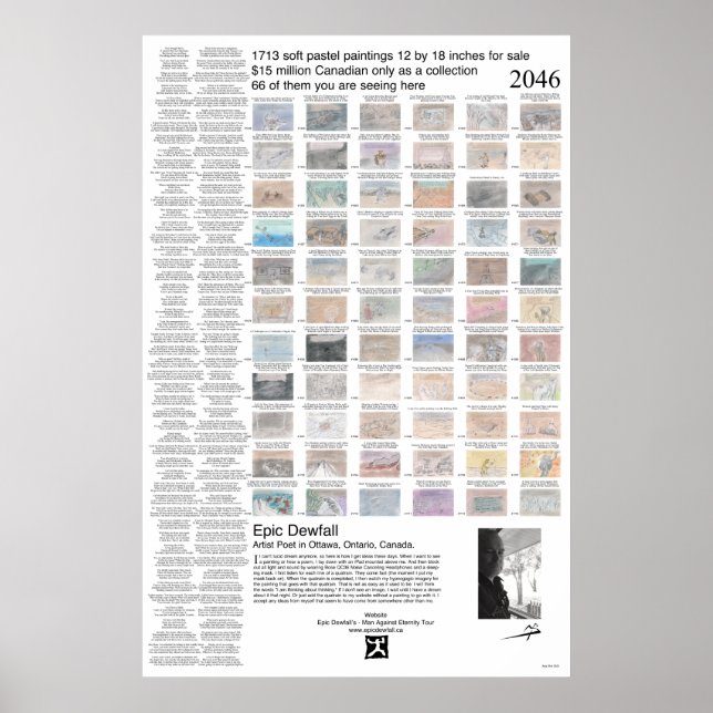 Um poster de pintura de sonho e poemas de sonho. 2 (Frente)