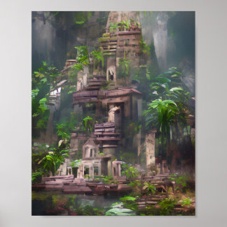Um poster de templo