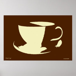 Um poster do café do copo