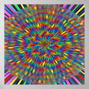 Um poster floral da tintura do laço
