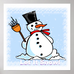 Um poster gelado do boneco de neve