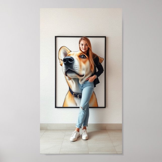 Um poster para amantes de cachorros Melhor Amigo (Frente)