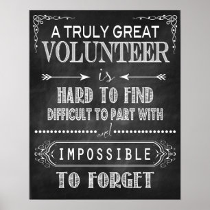 Um Poster Voluntário de Excelente Verdadeiro