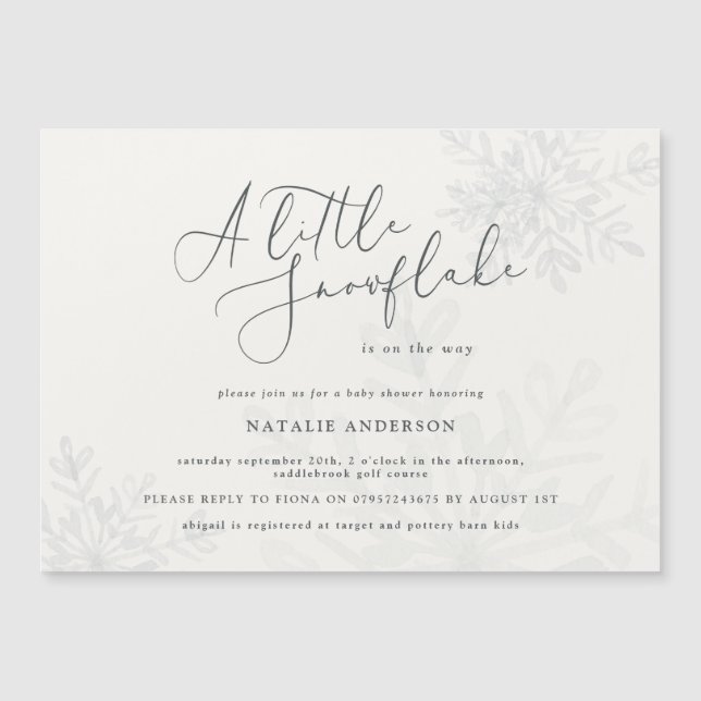 Um pouco de chá de fraldas de floco de neve (Frente)