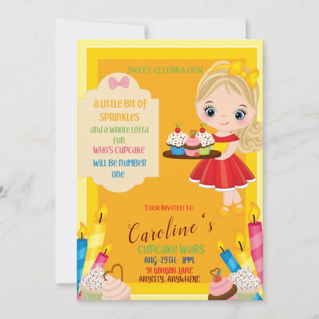 Um pouco de Sprinkle Diferente Placa de Convite (Frente)