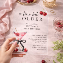 Um Pouco Mais Velha Cherry Martini Aniversário Fem