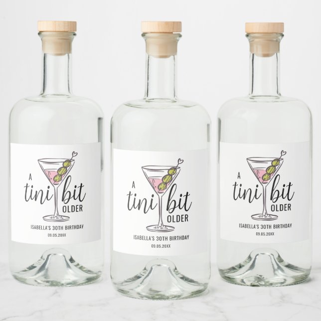 Um Pouco Mais Velha Pink Martini Coquetel Aniversá (Garrafas)