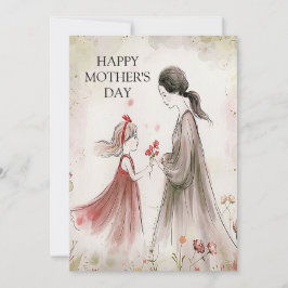 Um presente de Dia de as mães no Cartão de Dia da