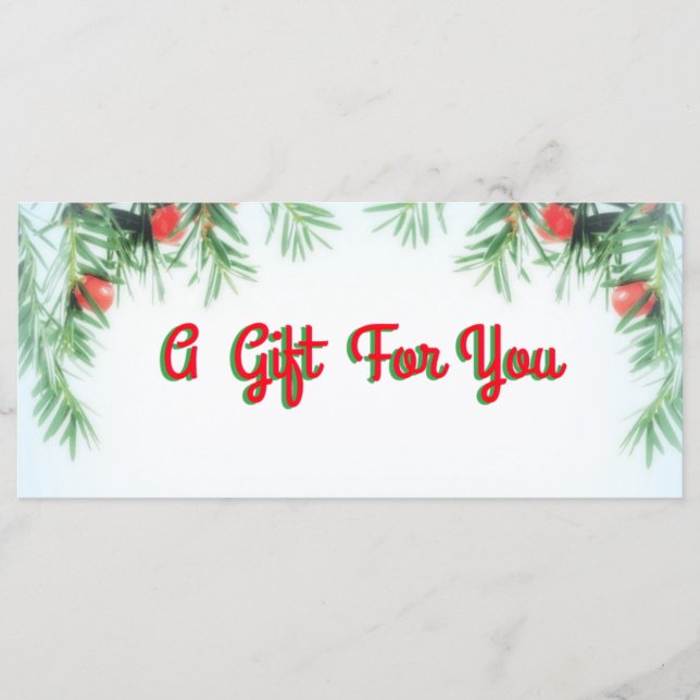 Um presente para você Caixa/Cartão de Presente de  (Frente)