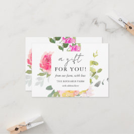 Um presente para você Certificado de Presente Flor