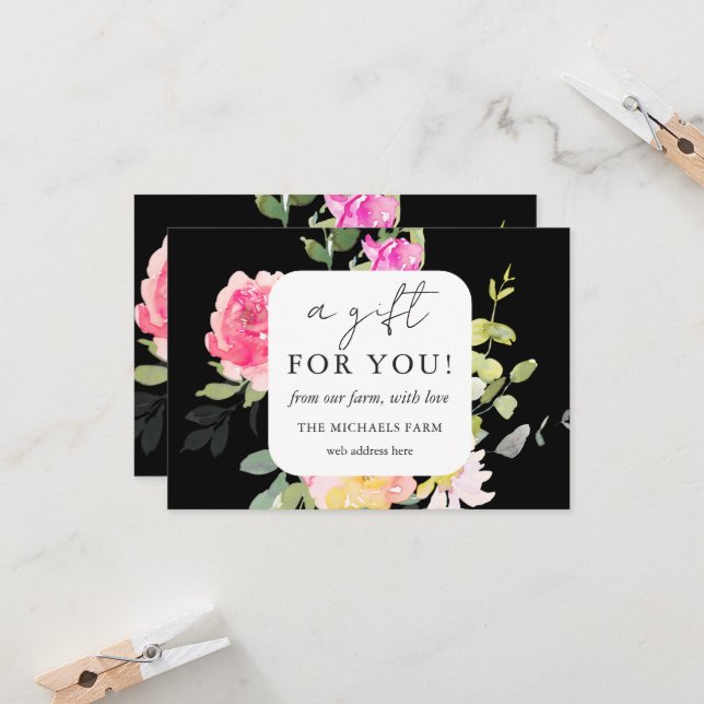 Um presente para você Certificado de Presente Flor (Frente/Verso In Situ)