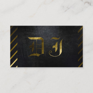 Um preto matte legal e cartão de visita do DJ do