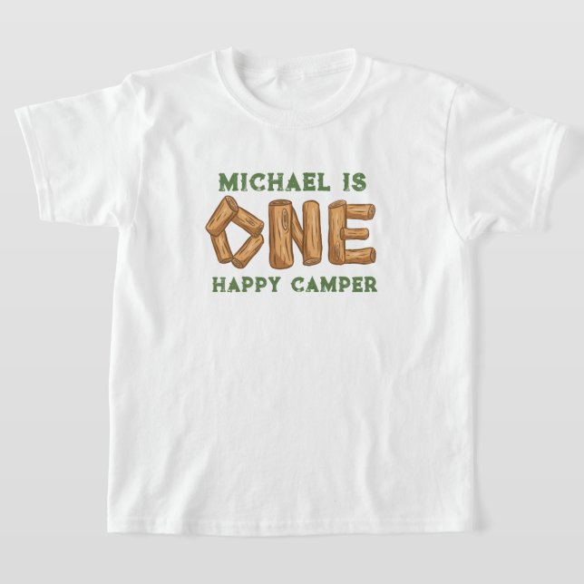 Um primeiro aniversario de Campanha Feliz T-Shirt (Postura )