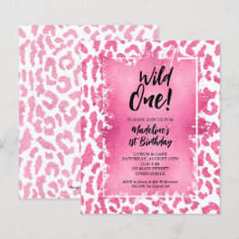 Um primeiro aniversario de Leopardo Cor-de-Rosa de