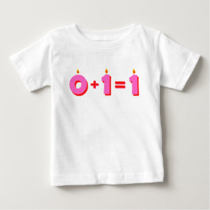 Um primeiro aniversario Rosa Menininha Camiseta