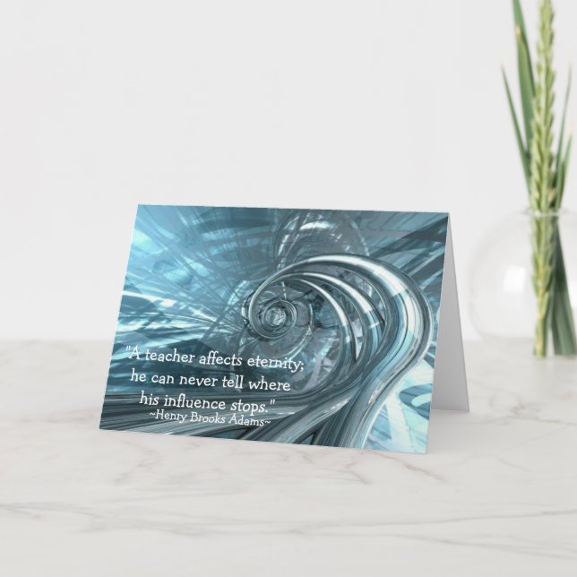 "Um professor afeta a eternidade" Cartões (Frente)