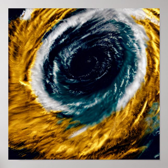 Um redemoinho de Poster Dourado (Frente)