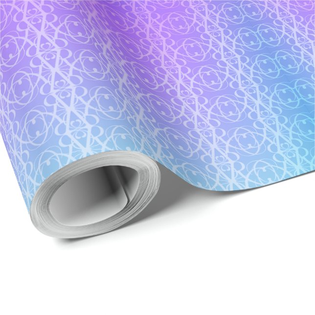 Um rolo vibrante de papel de embrulho desenrolado (Ponta do rolo)