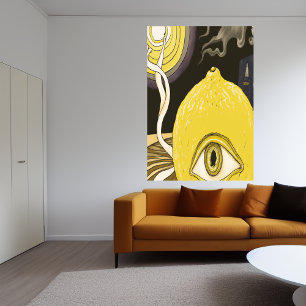 Um rosto de Lemon   AI Art Poster