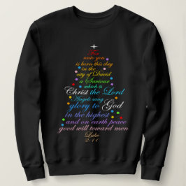 Um Salvador é Nascido Camisas de Árvore de Natal L