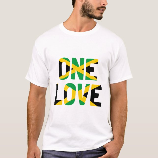 Um t-shirt de Jamaica do amor (Frente)