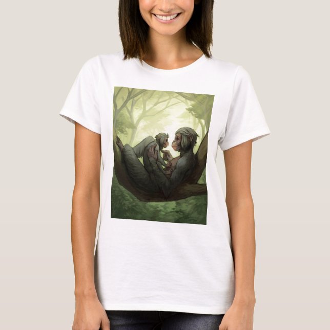 Um t-shirt do amor de mãe do Bonobo (Frente)