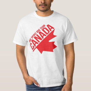 Um t-shirt girado equipe da folha de Canadá do
