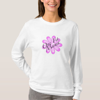 Um t-shirt longo da luva do Mama apto