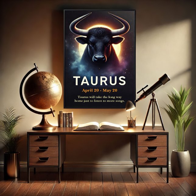 Um taurus cósmicos Bull Zodiac Poster (Criador carregado)